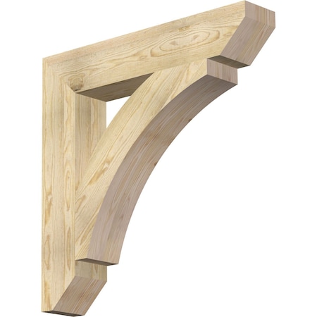 Ekena Millwork Thorton Slat Rough Sawn Bracket, Douglas Fir, 6"W x 34"D x 34"H BKT06X34X34THR06RDF